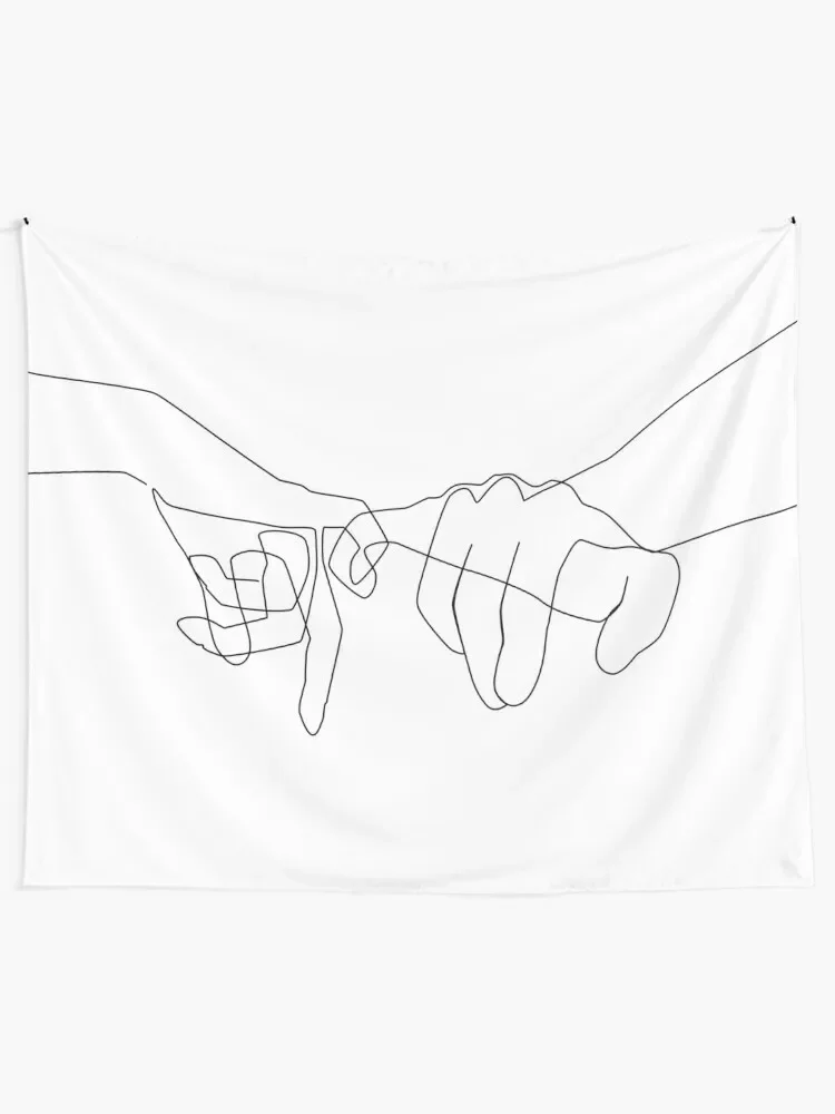 Pinky Swear Tapestry Bathroom Decor Funny Room Ornaments Tapestry