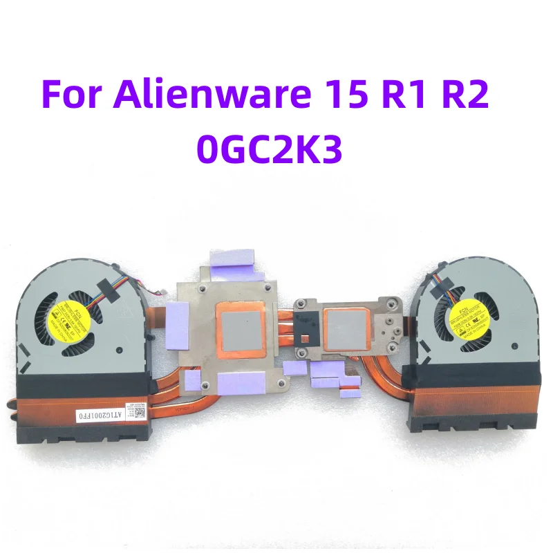 

Original for Alienware 15 R1 R2 Laptop Heat Sink Fan Copper Pipe 0GC2K3