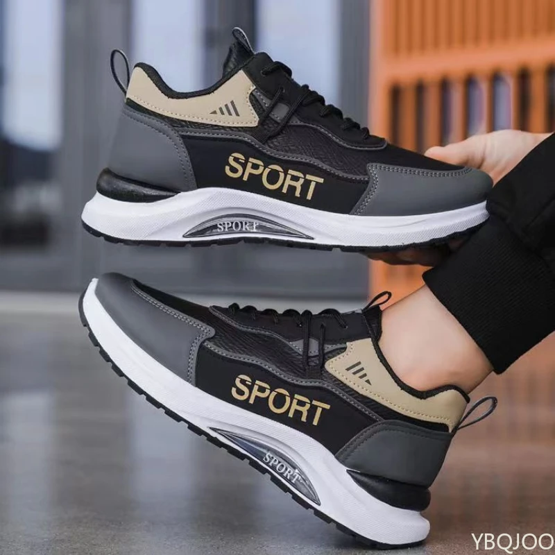 Primavera otoño nuevos zapatos deportivos de ocio para hombres con fondo suave antideslizante resistente al desgaste cómodos zapatos individuales impermeables para hombres