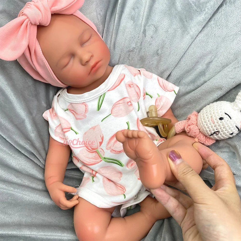 Soft Texture 50cm Can Open Mouth Silicone Reborn Girl Custom DIY Base Doll for Reborn Art Creators Doll Painters