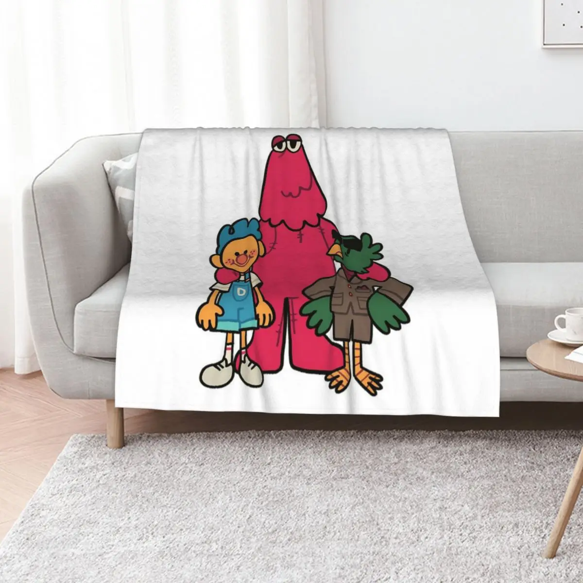 Three of us Throw Blanket All Season Soft Lightweight Blanket for Home