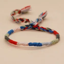 Simple Handmade Woven Bracelet For Women's Men Colorful Braided Rope Bangles Fashion Jewelry Couple Gifts Adjustable Size
