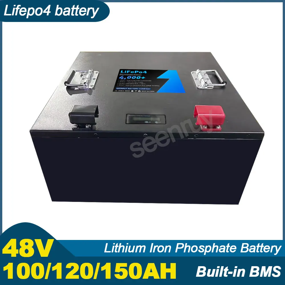 

48V 100AH 120AH 150AH Lifepo4 With Charger Lithium Iron Phosphate Battery Perfect For Tricycle Golf Cart Solar Energy Storage