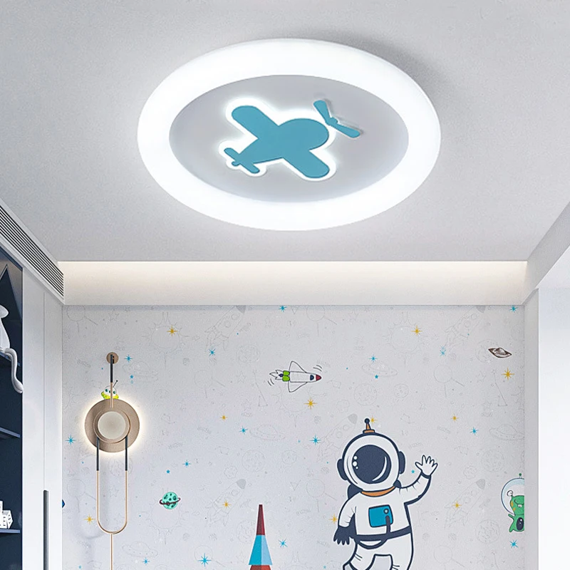 

Nursery Airplane Ceiling Light For Kids Room Lamp Children Bedroom Chandelier Cartoon White Decor Aircraft Ceiling Lamp Lighting