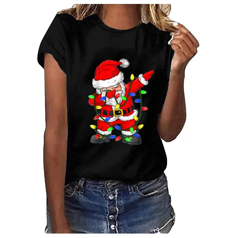 Dabbing Santa Claus Christmas Patches for Clothes Heat Transfer Thermal Stickers DIY Kids T shirt Iron on for Women Appliqued