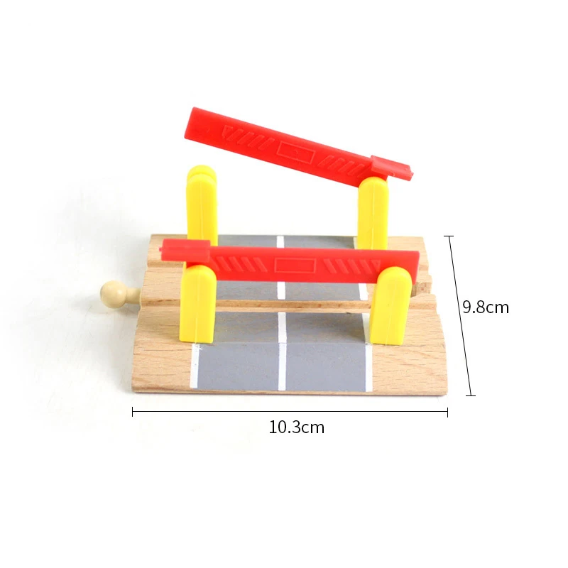 Juguetes de ensamblaje de vías de tren de madera para niños, vías de tren de madera de haya para todos los trenes Thomas, puente de coche, Piers,