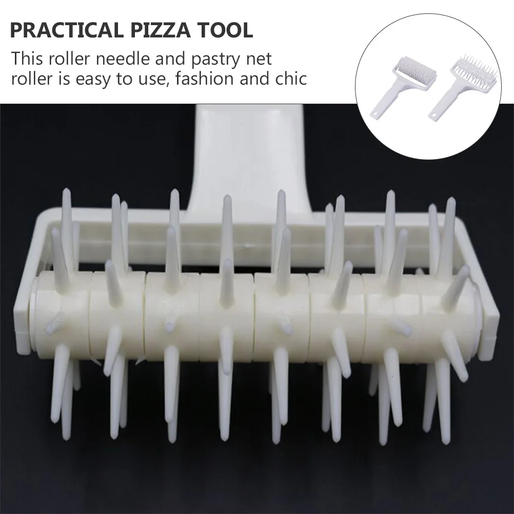 

2Pcs Pizza Roller Docker Set Premium PP Material Non-Stick Baking Tool for Pizza and Pastry Dough Air Bubble Remover Kitchen