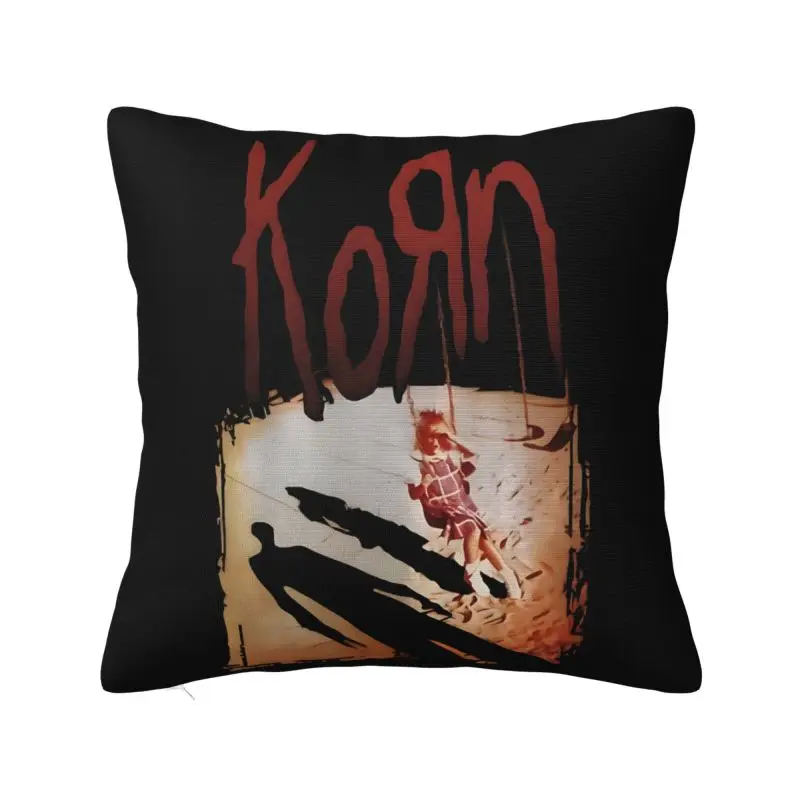 Custom Korns Heavy Metal Music Hard Rock Roll Pillow Case 45x45cm Band Cushions Cover Square Pillowcase