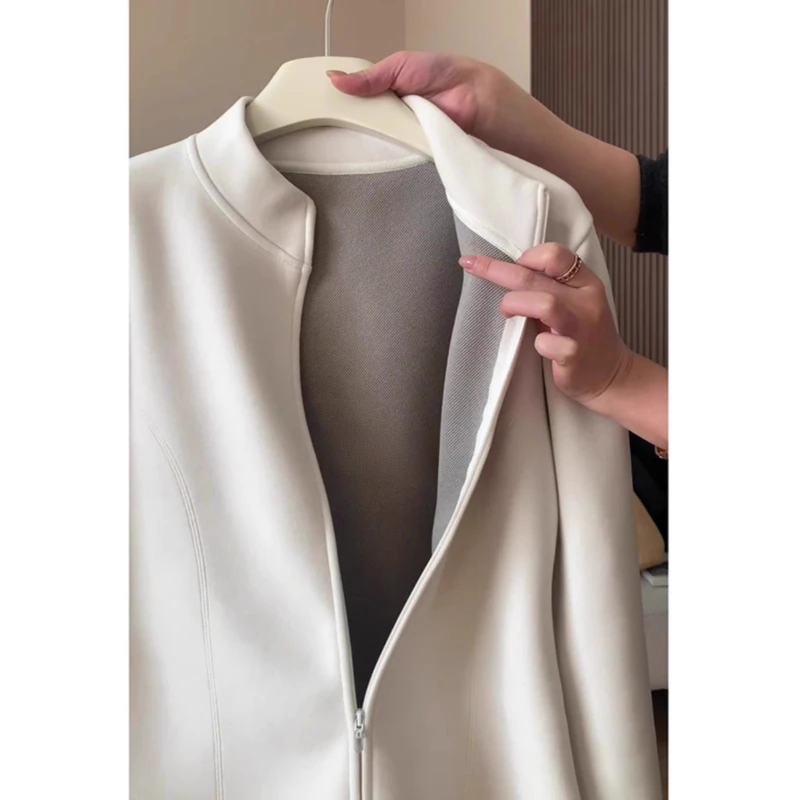 

Немецкая бархатная утолщенная куртка-свитер с воротником-стойкой и длинными рукавами, женская осенне-зимняя теплая куртка большого размера с двойной молнией