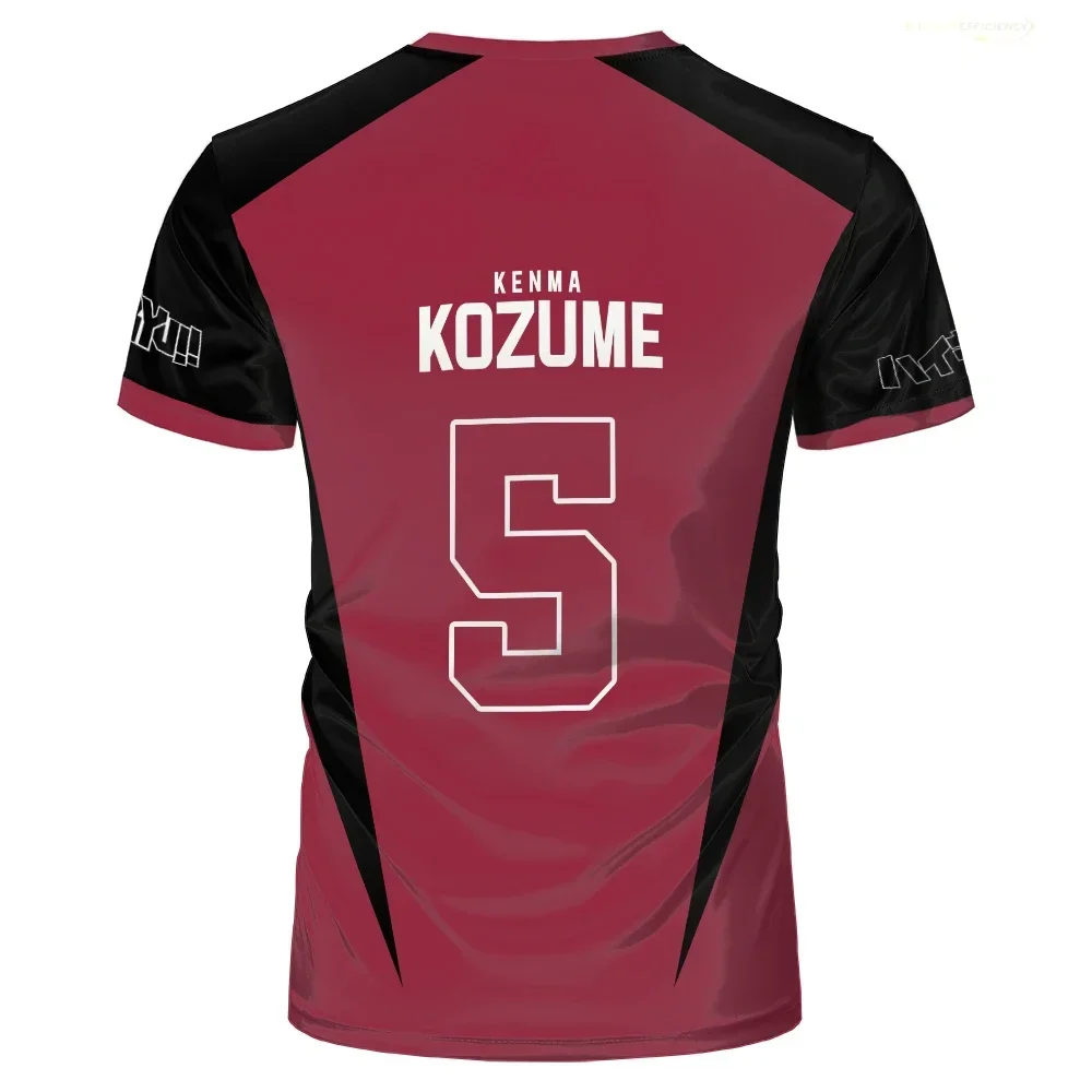 Haikyuu Nekoma anime uniform T-shirt, Kozume Tetsurou Kuroo clothing, high school volleyball clothing, men's sportswear