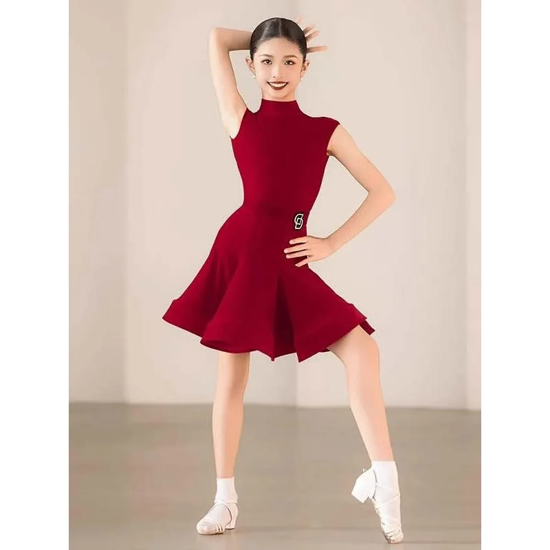 

Платье для латинских танцев по индивидуальному заказу, бархатная юбка без рукавов для соревнований, Blackpool, стандартный костюм Cha Samba