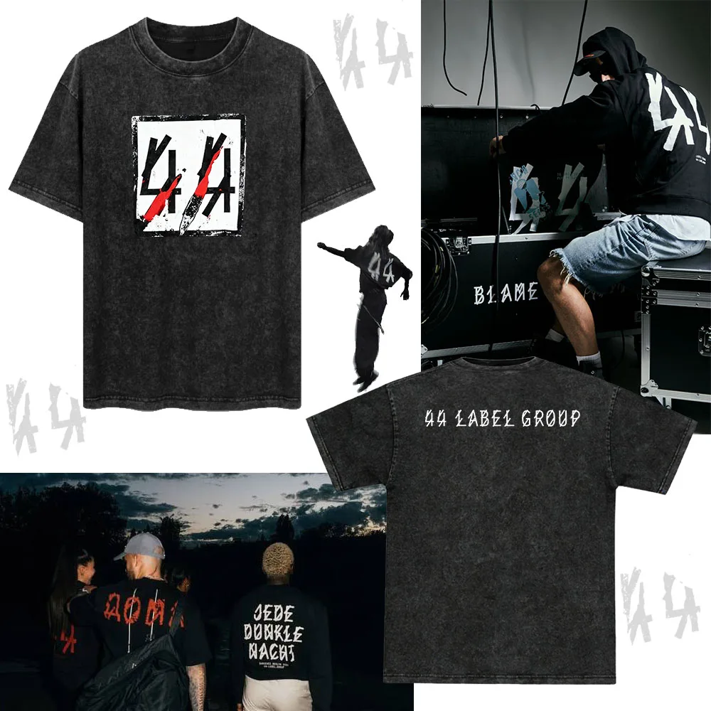 44 LABEL GROUP Custom Vintage-Washed Cotton T-Shirt — High-Quality Oversized Fit, Unisex Graphic Top