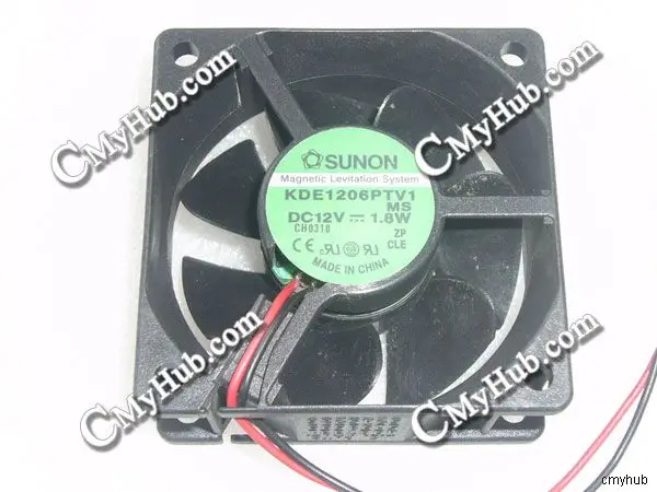 For SUNON KDE1206PTV1 MS DC12V 1.8W 6025 6CM 60mm 60x60x25mm 2pin Cooling Fan KDE1206PTV1 MS