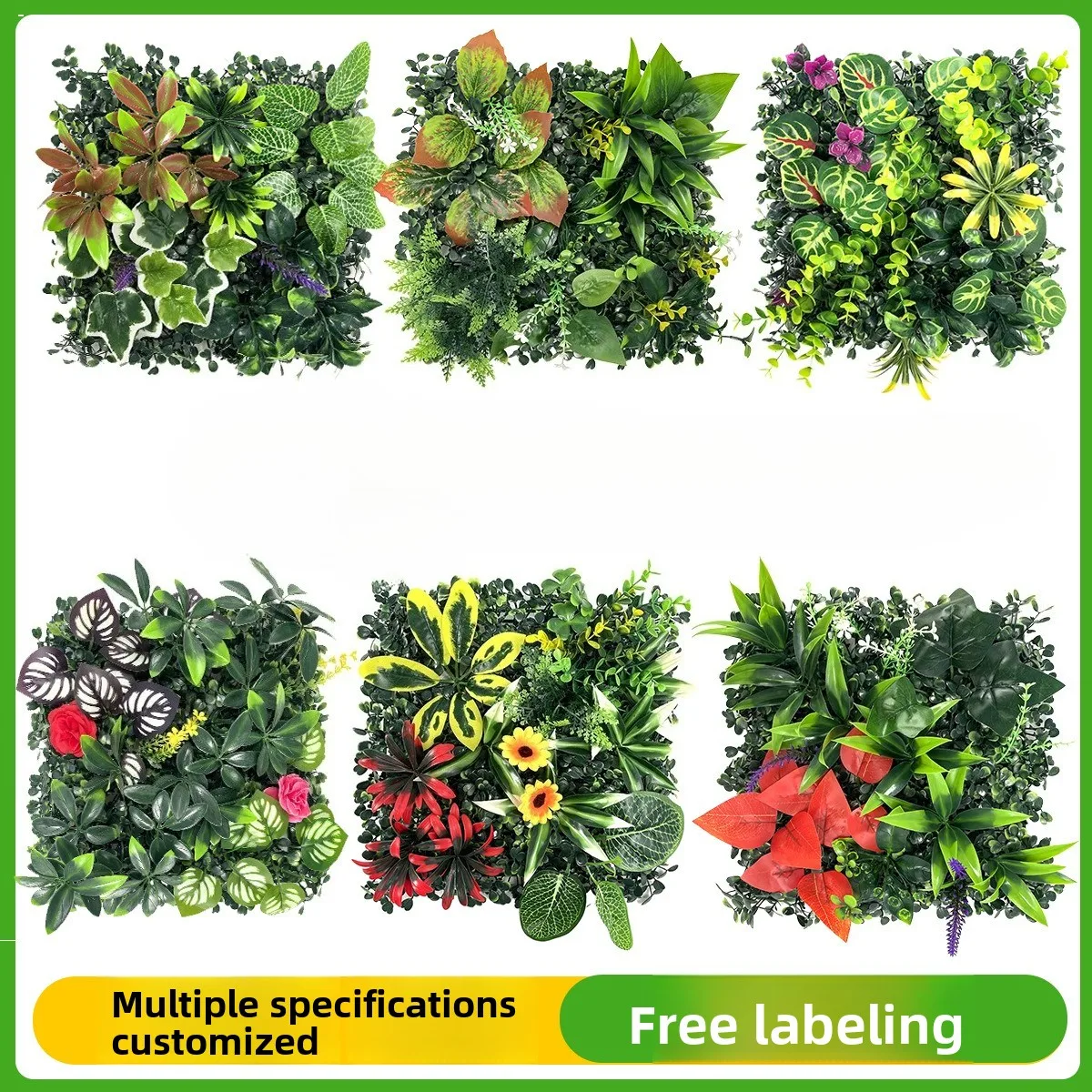 人工植物の草壁パネル、ボックスウッドの生垣、屋内外の家の庭の - Flower Wall Panel のレビューと価格