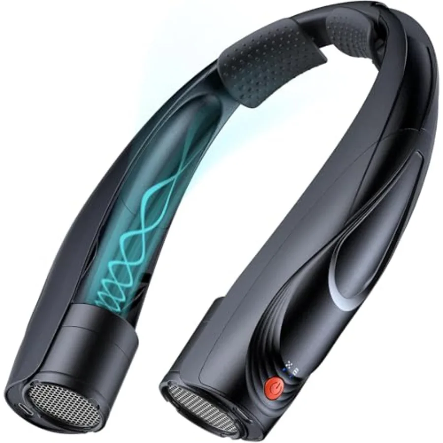 

Portable Neck Fan - 6000mAh Rechargeable Personal Fan with 6 Speeds 360° Cooling Surround Airflow 20H Long Battery Life Hands-F