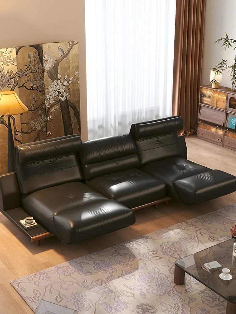 Multifunctional sofa rotatable electric North American black walnut modern simple living room new