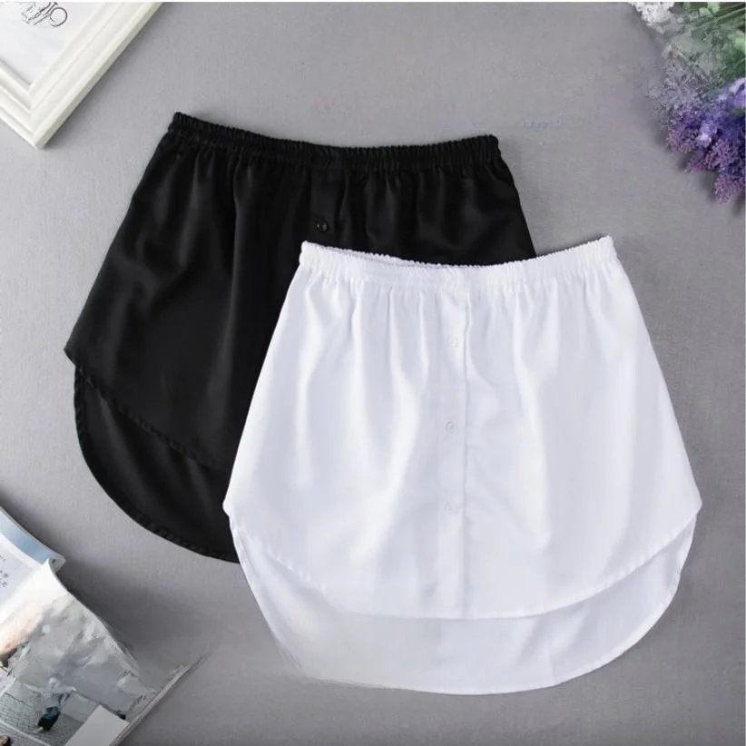

Casual Hoodie Inner Match Fake Hem Skirt Women's Skirt Versatile Half-length Batswing Style Mid-waist Irregular Hem