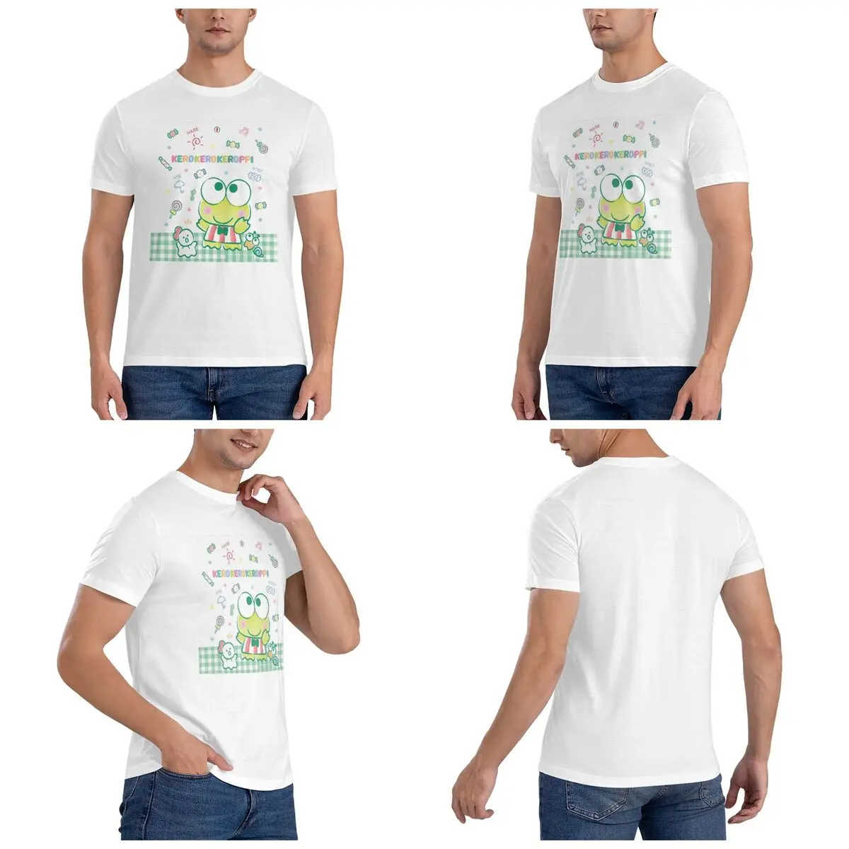 Kero Kero Keroppi T-Shirt for Men Cotton Plus Size T Shirts Men's Tees Short O-Neck Summer Clothes Tops S-6XL