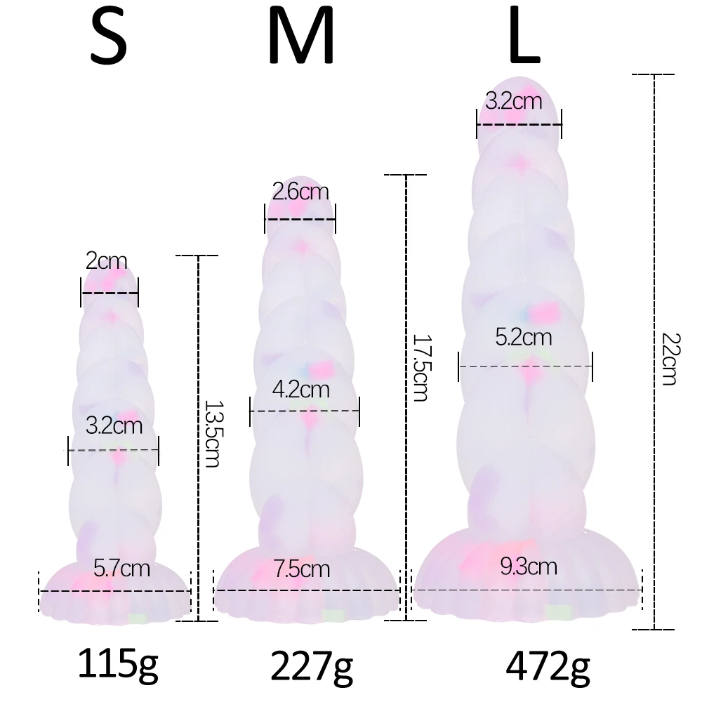 Luminous Dildo Beginner Anal Toy Butt Plug Female Masturbator Penis Soft Silicone Suction Cup Dildos Adult Sex Toys for Women