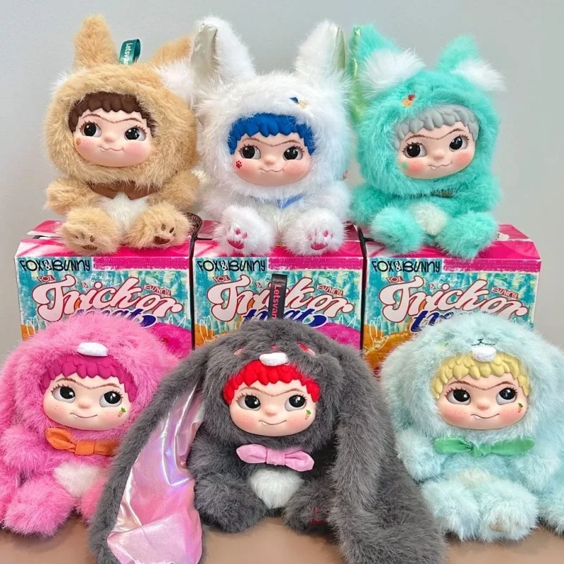 100% Genuine Wakuku V2 Trickor Treat Series Blind Box Fox Bunny Plush Doll Vinyl Doll Mystery Gifts Toy Trendy Second Generation
