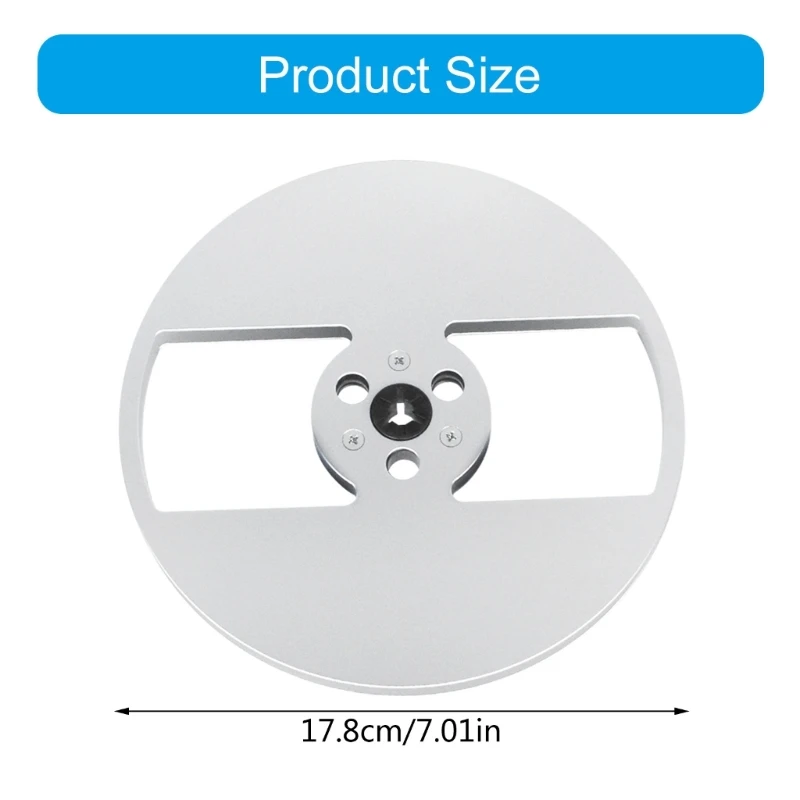 R91A Пустая катушка из алюминиевого сплава 1/4 дюйма, 7 дюймов для катушечных магнитофонов, съемная катушка с 2 отверстиями для