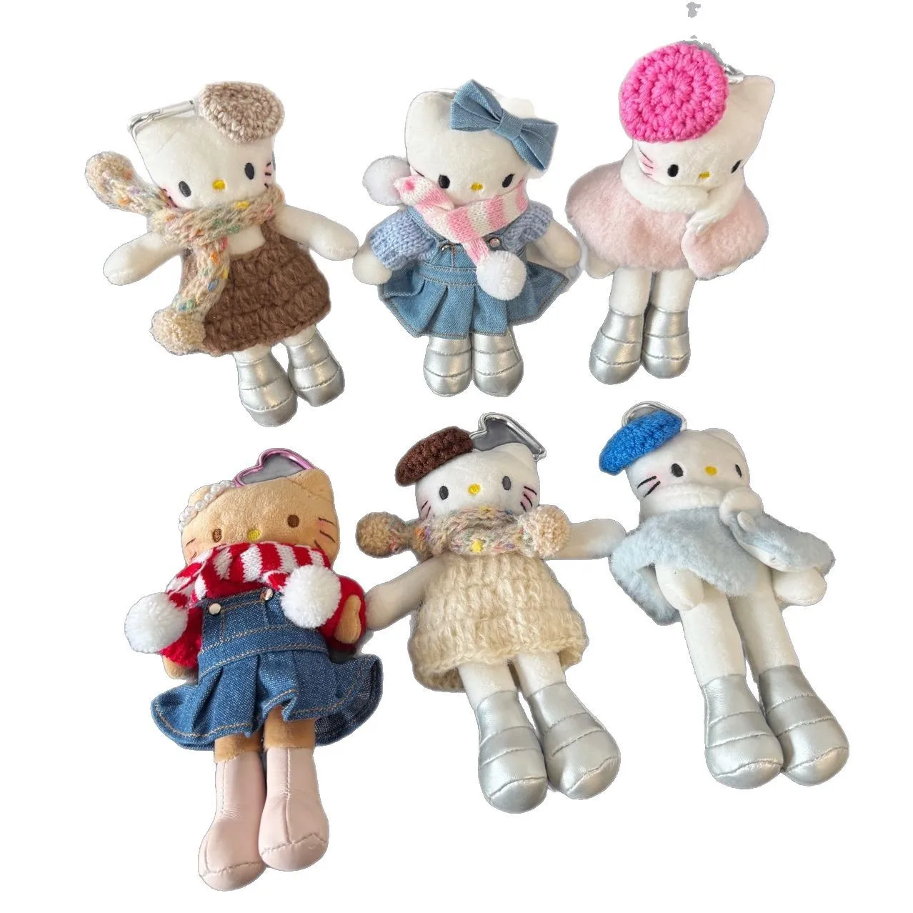 Breloczek Pluszowa Lalka Hello Kitty Spódniczka Przebranie Wypełniona Bawełną PP Kawaii Zawieszka do Tornistra Słodki Prezent dla Dziewczynki