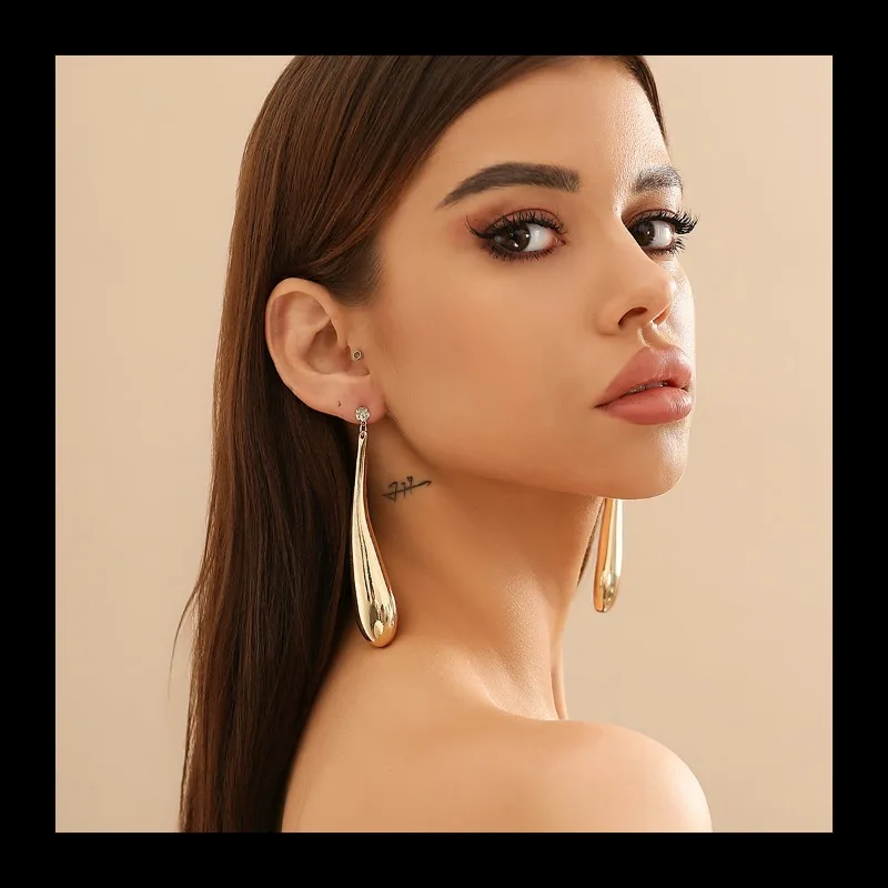 سبيكة، قلادة قطرة الماء مبالغ فيها، قلادة على طراز فاسق، بيضاوية بسيطة متعددة الاستخدامات #2