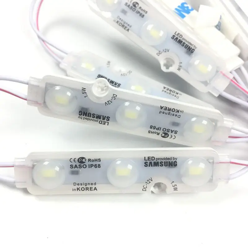 Cool white Samsung led module Light Advertising lamp 5730 SMD 1.5W 3Leds Sign Backlights Waterproof For Channel Letters