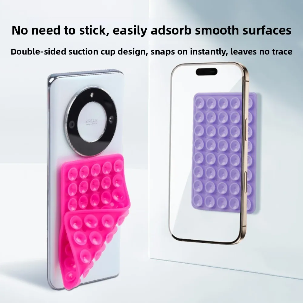

40Pcs Mobile Phone Sticker Suction Cup Multi-functional Computer Mobile Phone Holder Self-adhesive Non-slip Silicone Suction Cup