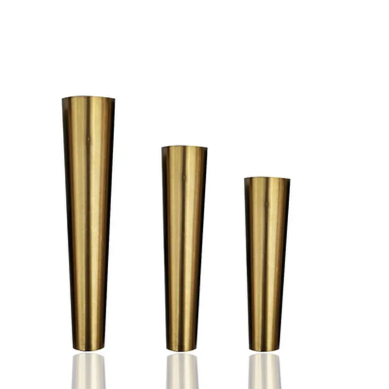 yes4Pcs/Lot Metal Brass Tip Cap For Mid-Century Modern Chinese Table Chair Seat Leg Feet Tapered
