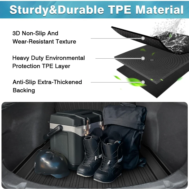 For Tesla Model 3 Highland 2024 Front Rear Trunk Mats TPE All-Weather Cargo Liner Anti Dirty Mat Seat Backrest Protective Pads