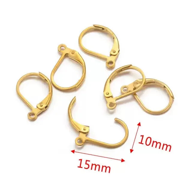 High Quality Hypoallergenic 925 Silver Plated Gold Ear Hook DIY Earring Making Special Ear Buckle with Hole Accessory - view 3