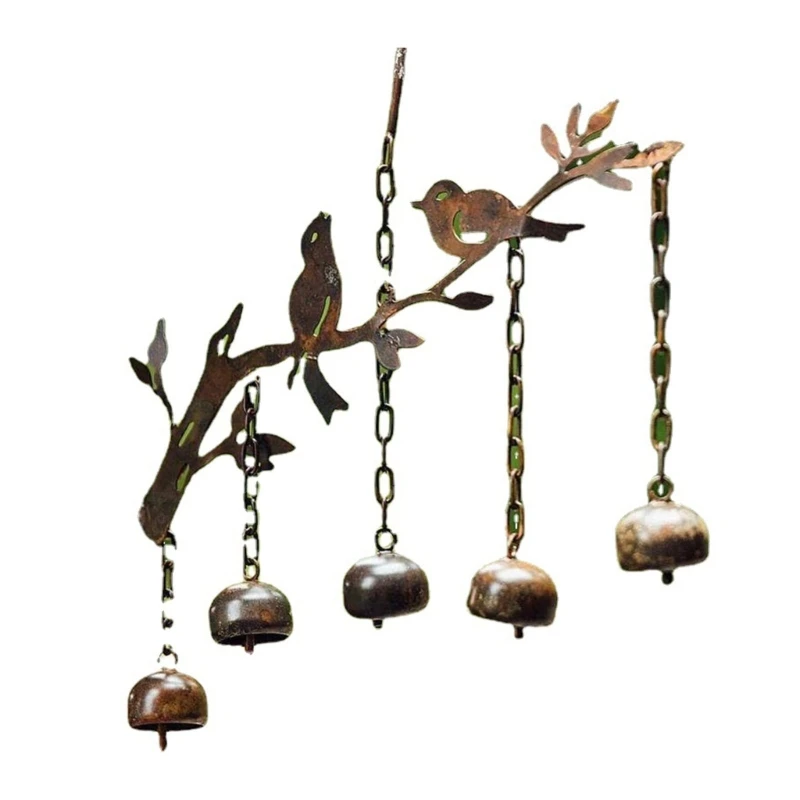 67JB Wind Chimes Outdoor Waterproof Hanging Bells Iron Bird For Party Garden Festival