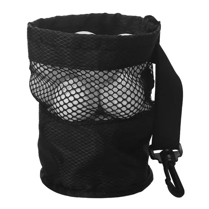 Multipurpose Golf Ball Bags Drawstring Golf Ball Pouch Portable Durable Nylon Mesh for Driving Range Training Ground Golf Course