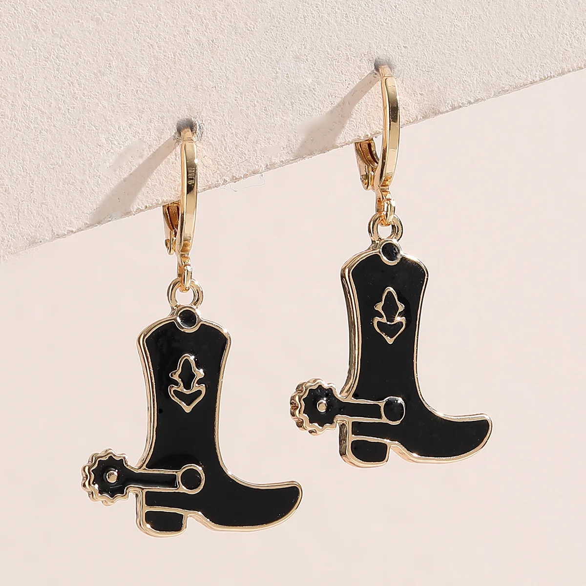 New Arrival Trendy Popular Pink Enamel Western Cowboy Cowgirl Earring Women Drop Earrings Y2K HD134