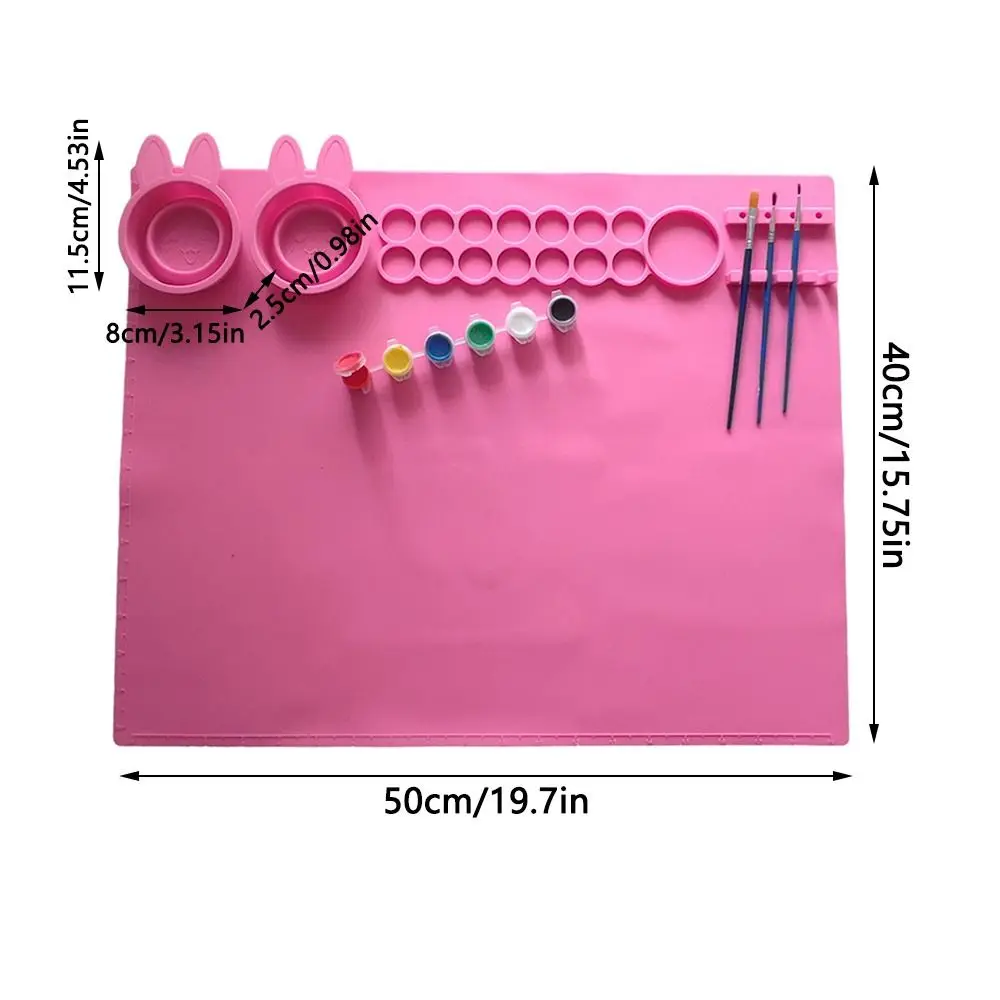 Imagem -05 - Tinta Antiaderente Mistura Silicone Prancheta Durable Art Watercoloring Stamping Material de Escritório Pintura Mat Pigment Palette