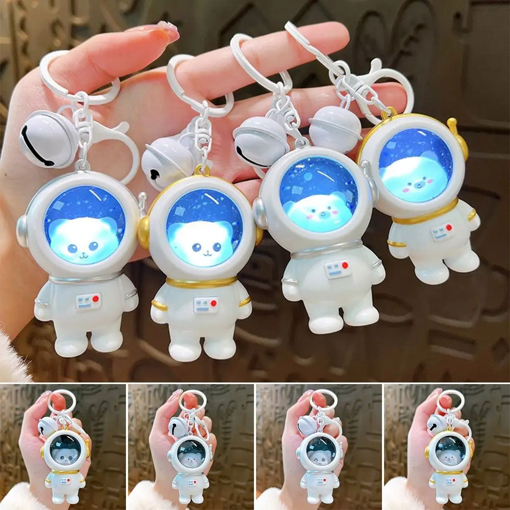 Creative Gift Light-emitting Astronaut Keychain Cute Personality Light Glowing Keychain Trendy Sunset Light Luminous Keyring