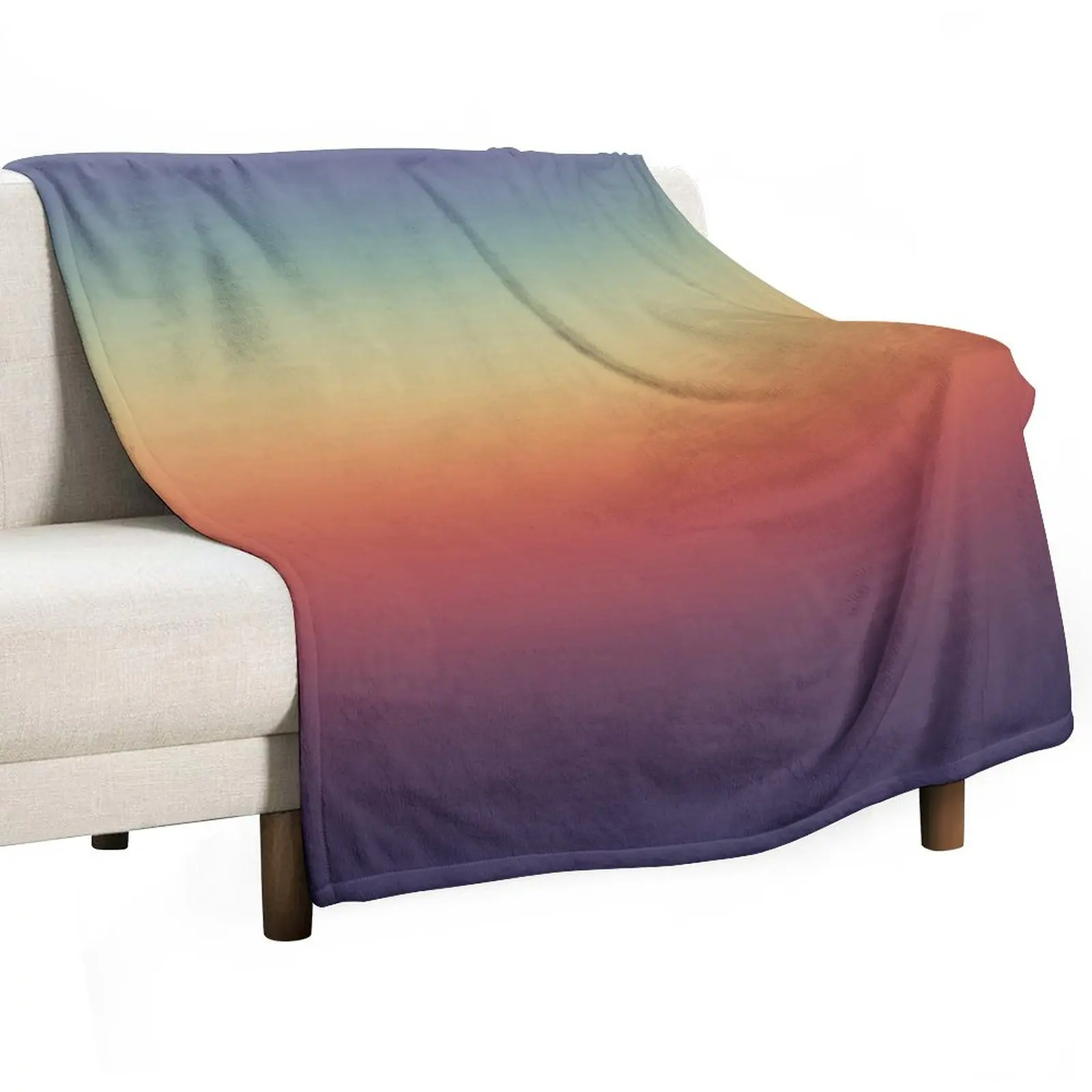 

Retro Rainbow Gradient Throw Blanket Kid'S Stuffeds Soft Blankets For Bed Blankets