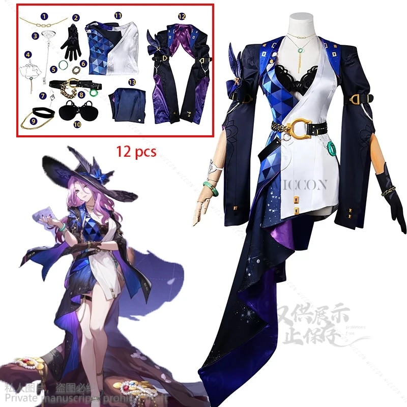 

Game New Honkai: Star Rail Jade Women Cosplay Costume Cos Anime Party Uniform Hallowen Play Role Clothes Clothing Dress Roleplay