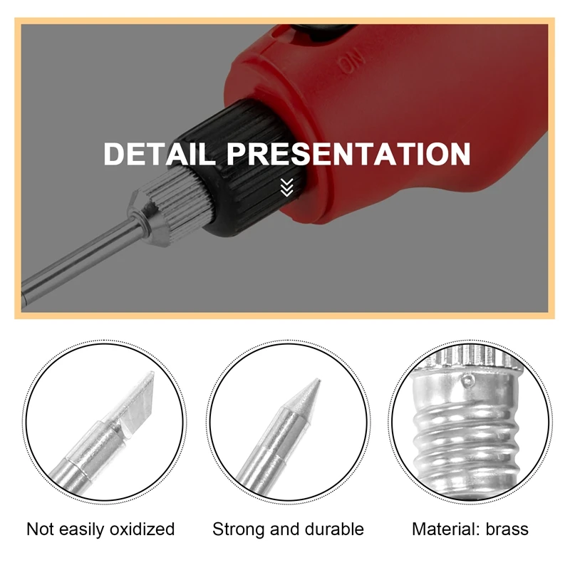 Puntas de soldadura de latón, cabezal de pistola para soldar USB, puntas de soldadura para estaciones de soldadura de interfaz E10, 3 uds.
