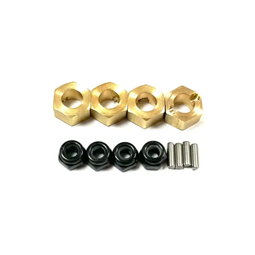 4pcs 1 24 Wheel Hex Mount RC Upgrade Part Brass Strong Adapter For FMS FCX24 RC Car Part RC Car Accessories Replacement Parts