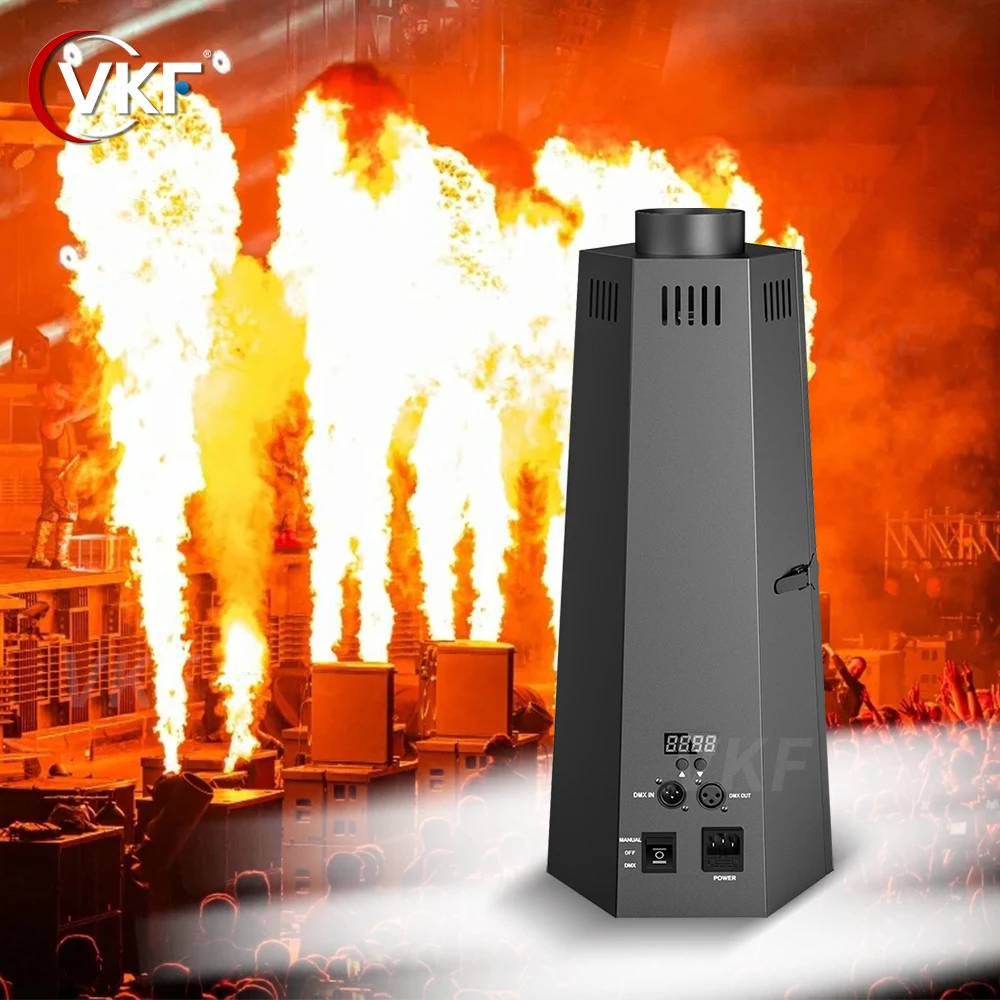 VKF Hexagonal Flame Machine Flame Thrower Firework Machine With DMX 512 Control For DJ DISCO Party Performance Outdoor Show