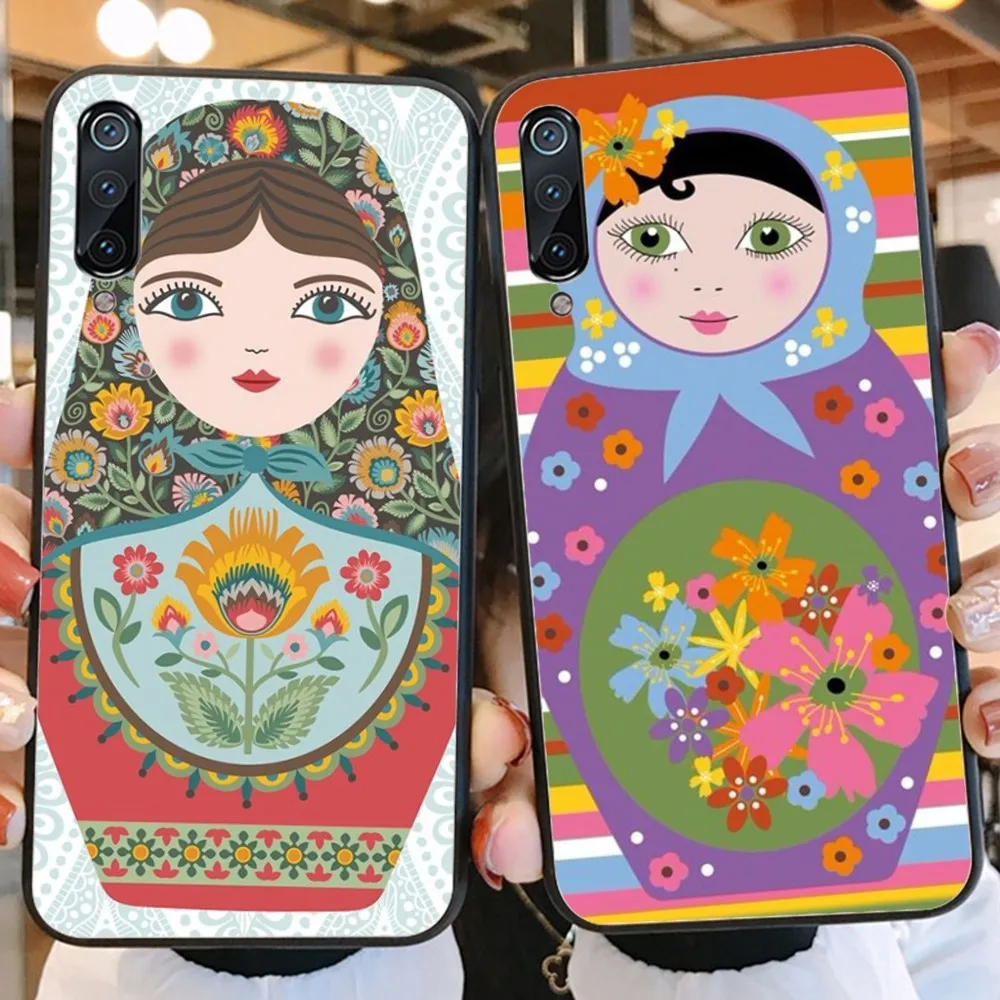 Cute Russian Dolls Matriochkas Phone Case For Xiaomi Mi 5X 8 9 10 11 12 lite pro 10T PocoX3pro PocoM3 Note 10 pro lite