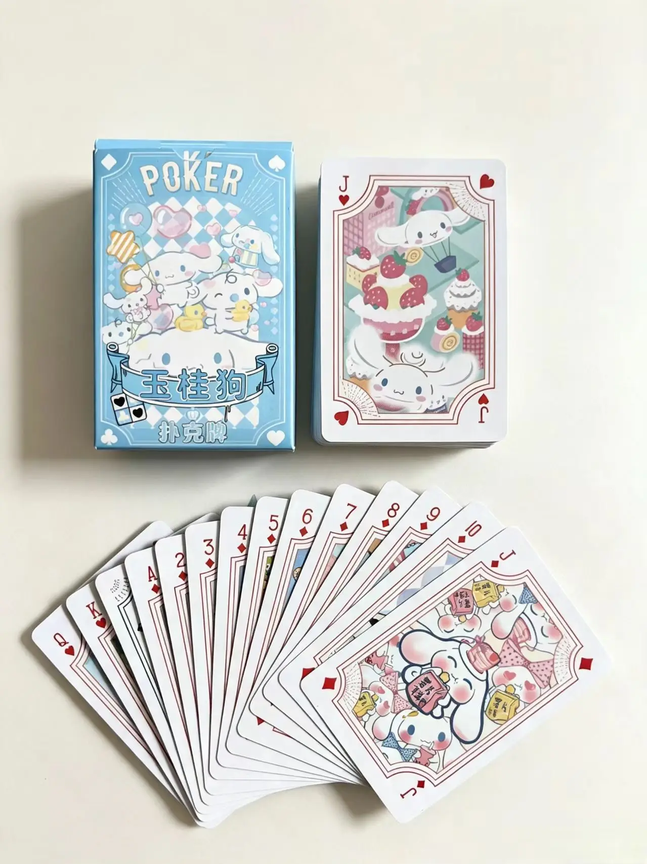 Sanrio Playing Cards Poker Board Games Cute Cartoon Kuromi My Melody Cinnamoroll Pochacco Pompom Purin Hello Kitty Kids Toy Deck - view 2