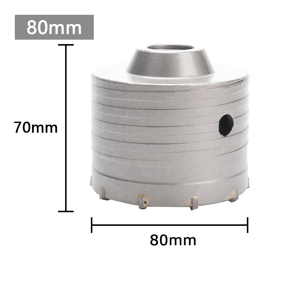 1Pc 30-150mm Boren kroon voor Betonnen Muur Gatenzaag SDS PLUS Hamerboor set met Ronde As Cement Steen Cutter Tool