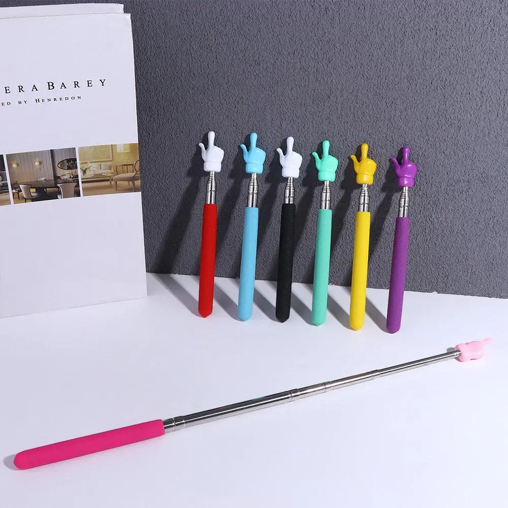 Stainless Steel High Quality Finger Reading Guide Class Pointer Stick White Board Retractable Supplies Preschool Teaching Tools