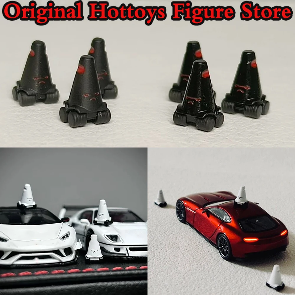 Zubehör für Soldatenszenen im Maßstab 1:64, niedliches kegelförmiges Straßensperren-Set, Mini-Requisite, passend für etwa 2–3 cm große Actionfiguren, Modellpuppenspielzeug