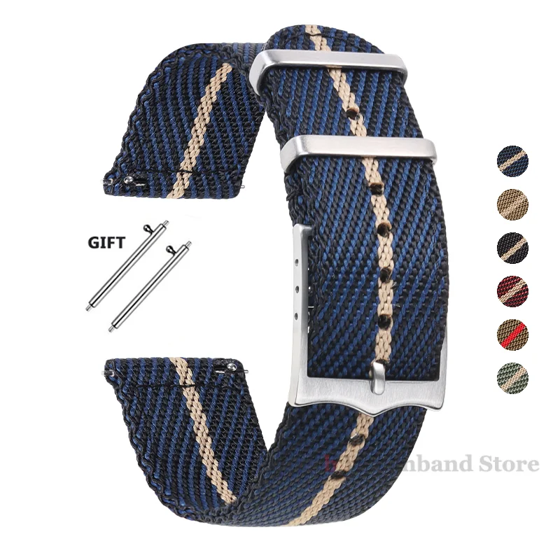 Нейлоновый ремешок для часов Tudor для Omega, тканый холщовый тканевый ремешок для Seiko, мужской военный спортивный быстросъемный браслет 20 22 мм