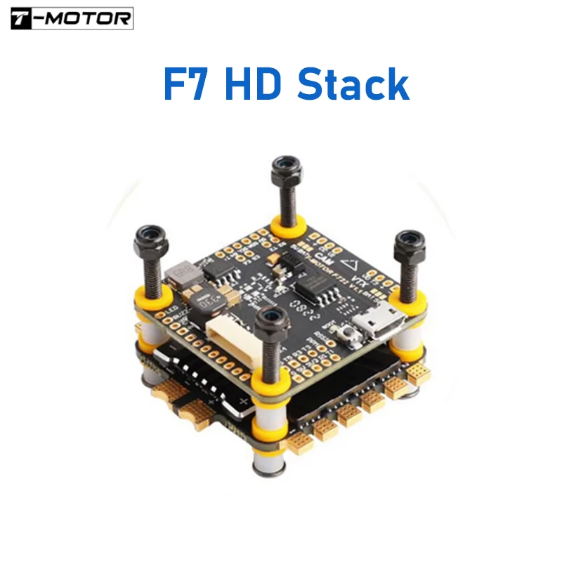 T-MOTOR F7 HD Stack F7 722 HD Flight Controller W/BMI270 + F55A Pro II 3-6S 4in1 Blheli_32 Brushless ESC for RC FPV Racing Drone