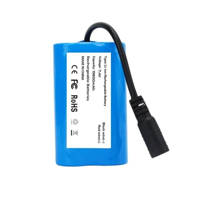 7.4V 19800mAh Battery For T188 T888 2011-5 V007 C18 H18 V18 D18B FX88 Remote Control RC Fishing Bait Boat Battery Parts